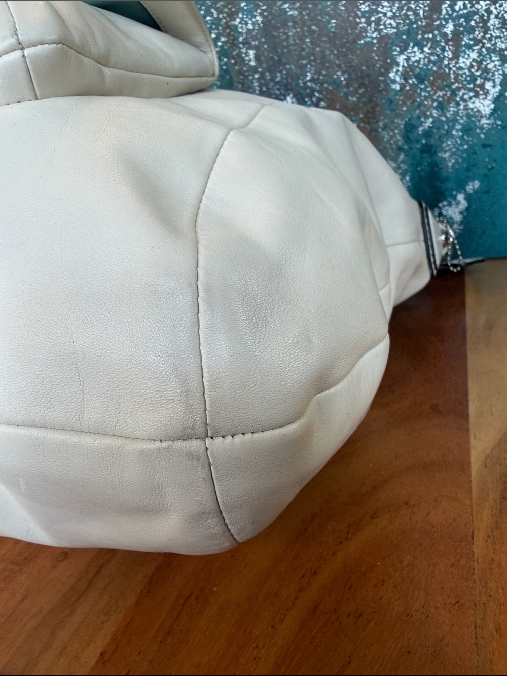 Coach Old Money Y2K 2010 Kristin Slouchy Off White Leather Hobo Bag VGUC - Picture 15 of 16